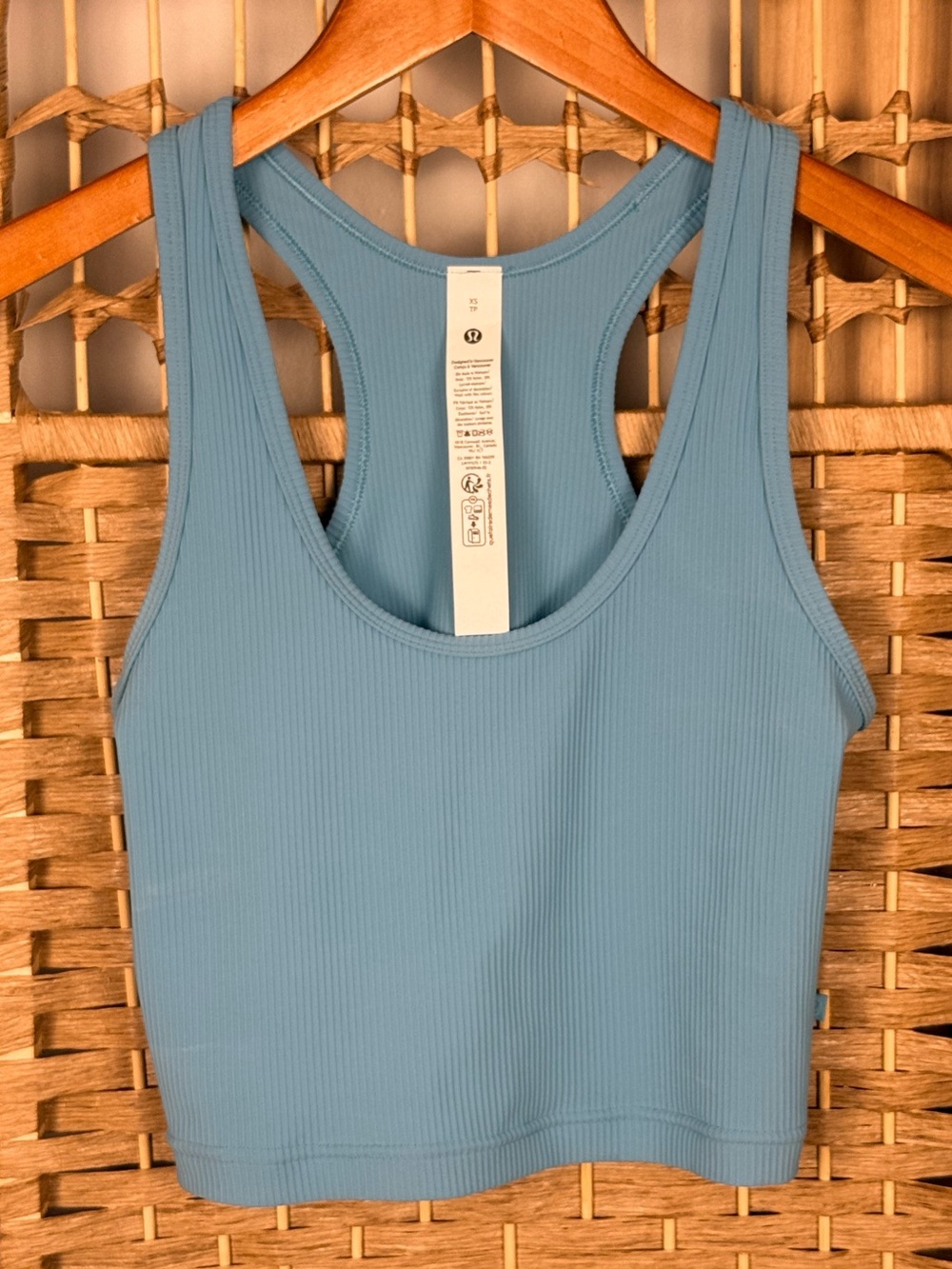 NWOT Lululemon Power Pivot Training Tank Top Size XS Washed Blue